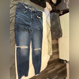 American eagle super high rise jegging size 10 short